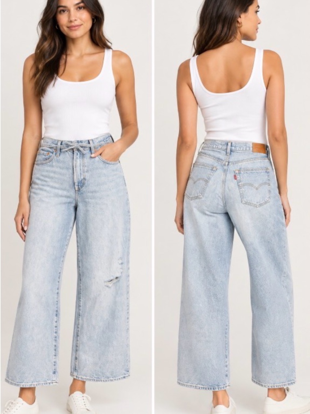 Levi's Light Blue High-Rise Straight Leg Jeans